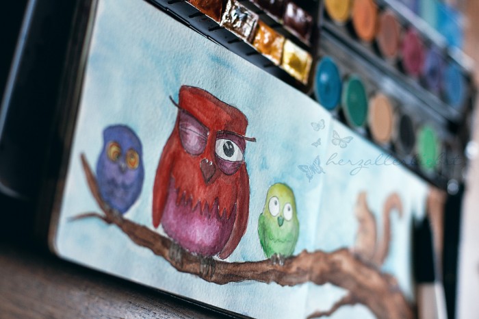 The Three Owls And The Squirrel